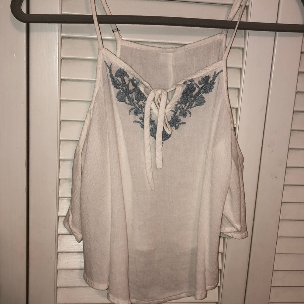 Abound, cold shoulder white top